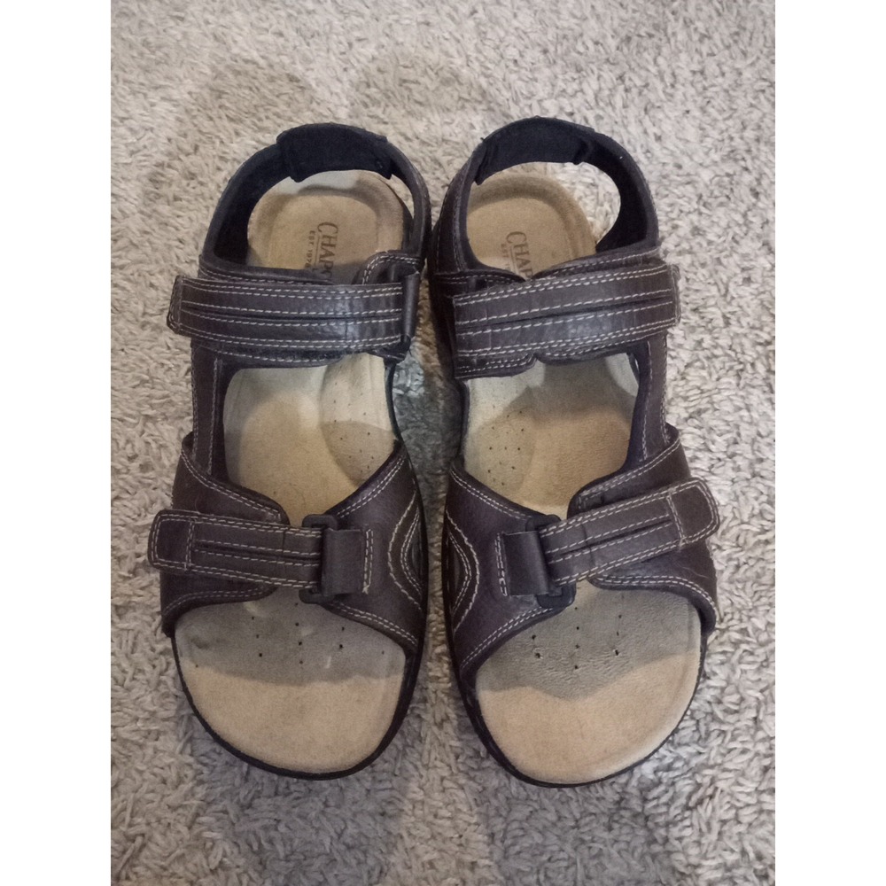 Chaps Mens Sandals Size 10M Brown Fairfax Briar Leather